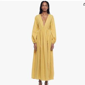 🟡 Jonny Cota Studio Puff Sleeve Maxi Dress – Mustard Yellow – Size XL
